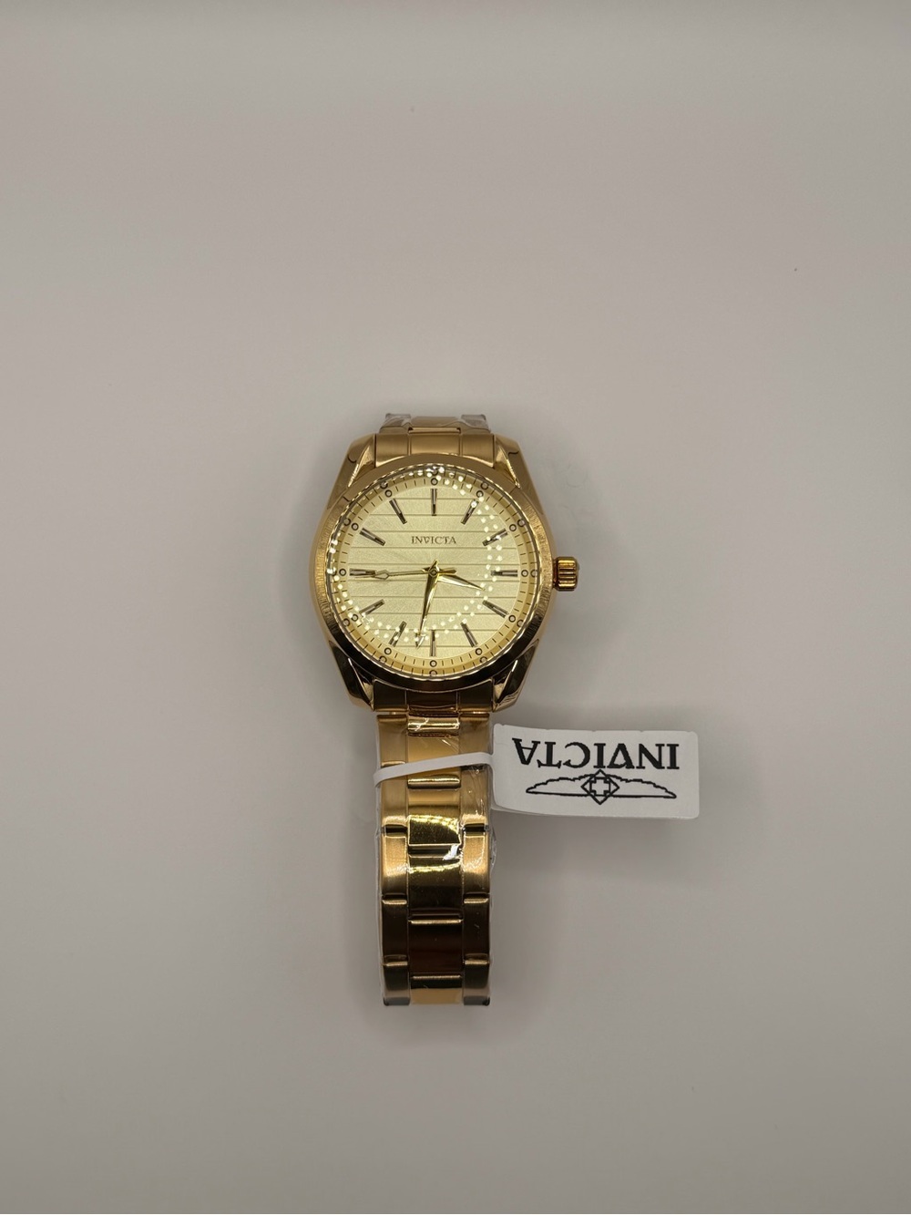 Invicta Gold Tone Men's Bracelet Watch with Champagne Dial